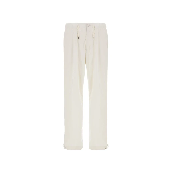 Herno White Resort Trousers in Lightweight Stretch Nylon | Men's Trousers | Coveti