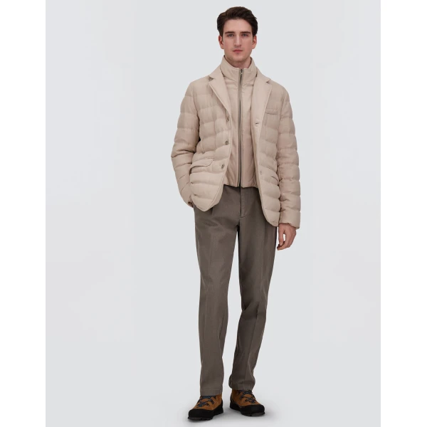 Herno Wool-Blend, Viscose and Suede-Effect Blazer in Chantilly | Men's Jackets | Coveti