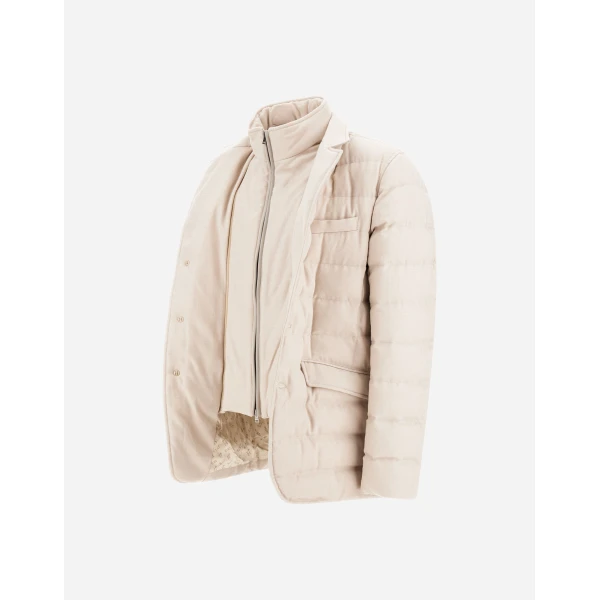 Herno Wool-Blend, Viscose and Suede-Effect Blazer in Chantilly | Men's Jackets | Coveti