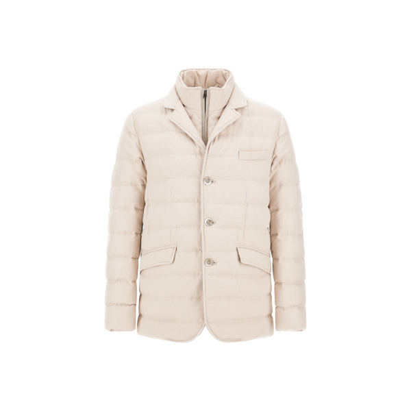 Herno Wool-Blend, Viscose and Suede-Effect Blazer in Chantilly | Men's Jackets | Coveti
