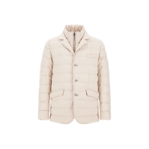 Herno Wool-Blend, Viscose and Suede-Effect Blazer in Chantilly | Men's Jackets | Coveti