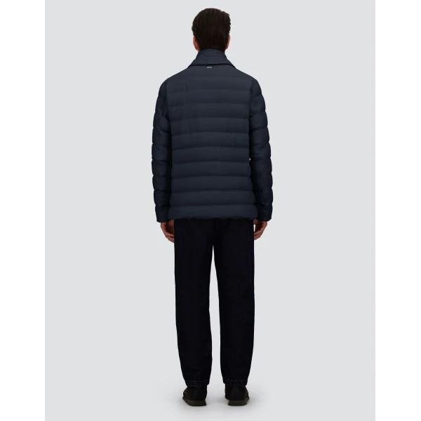 Herno Wool-Blend, Viscose and Suede-Effect Blazer in Navy Blue | Men's Jackets | Coveti