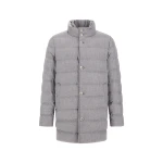 Herno Wool-Blend, Viscose and Suede-Effect Carcoat in Light Grey | Men's Coats | Coveti
