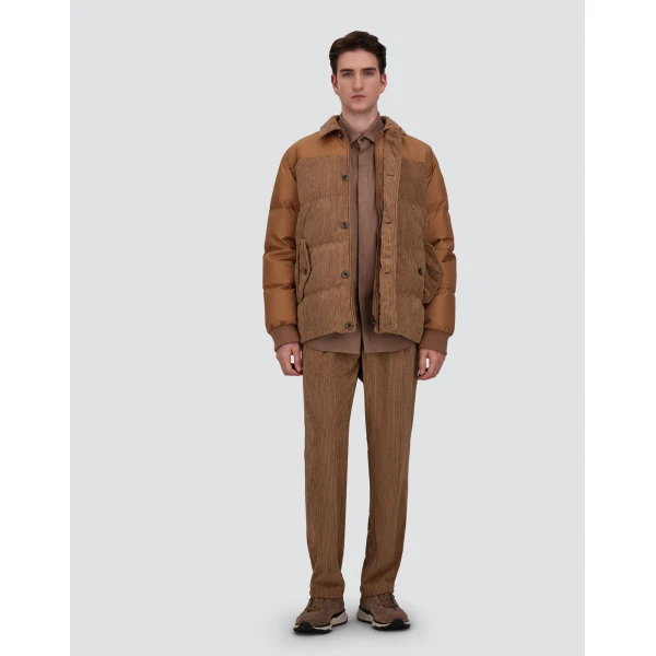 Herno Wool Gabardine Shirt in Light Taupe | Men's Shirts | Coveti