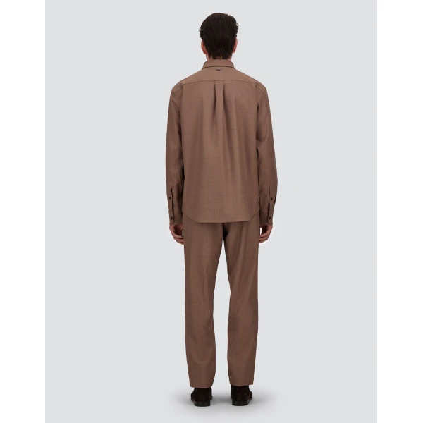 Herno Wool Gabardine Trousers in Light Taupe | Men's Trousers | Coveti