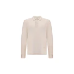 Herno Wool Jersey Polo Shirt in Chantilly | Men's T-Shirts and Polos | Coveti