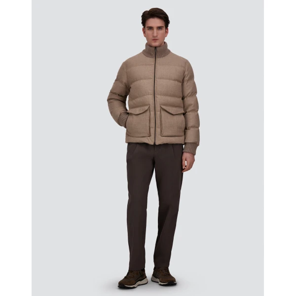 Herno Wool Tweed Bomber Jacket in Chantilly | Men's Jackets | Coveti