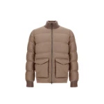 Herno Wool Tweed Bomber Jacket in Chantilly | Men's Jackets | Coveti