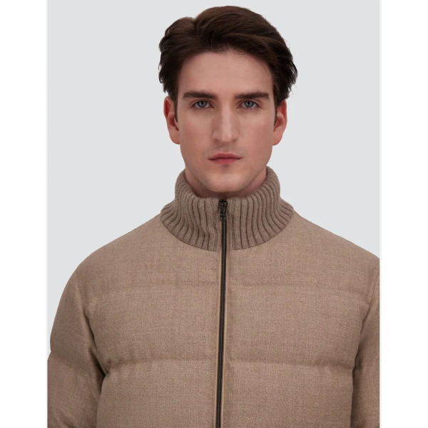 Herno Wool Tweed Bomber Jacket in Chantilly | Men's Jackets | Coveti