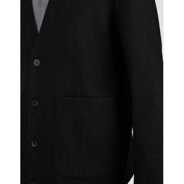 Herno Wool Twill Jacket in Iron | Men's Jackets | Coveti