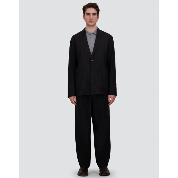 Herno Wool Twill Jacket in Iron | Men's Jackets | Coveti