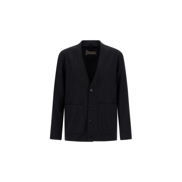 Herno Wool Twill Jacket in Iron | Men's Jackets | Coveti