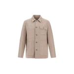 Herno Wool Twill Shacket in Chantilly | Men's Jackets | Coveti