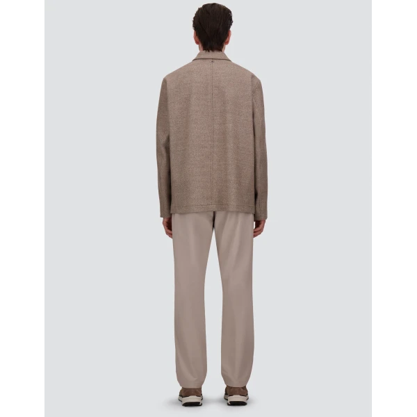 Herno Wool Twill Shacket in Chantilly | Men's Jackets | Coveti