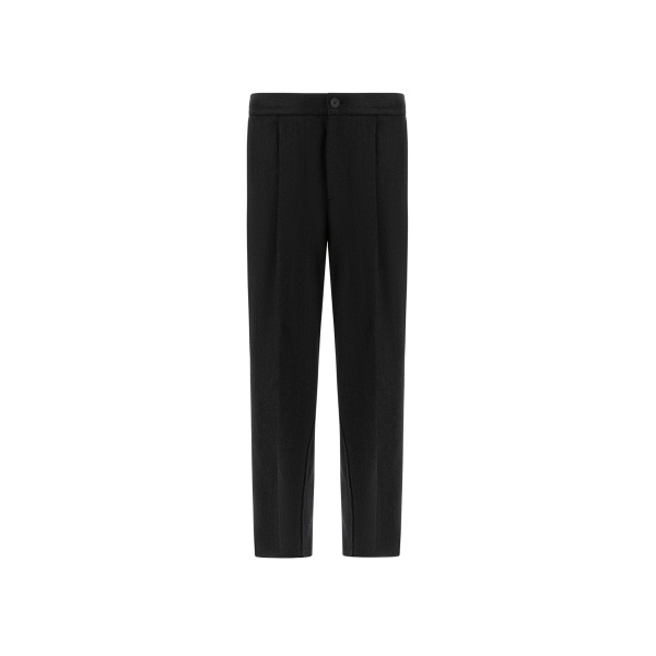 Herno Wool Twill Trousers in Iron | Men's Trousers | Coveti