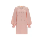 Huishan Zhang Farah Mini Dress in Apricot Sable | Mini Dresses | Coveti