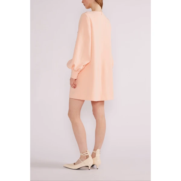 Huishan Zhang Farah Mini Dress in Apricot Sable | Mini Dresses | Coveti