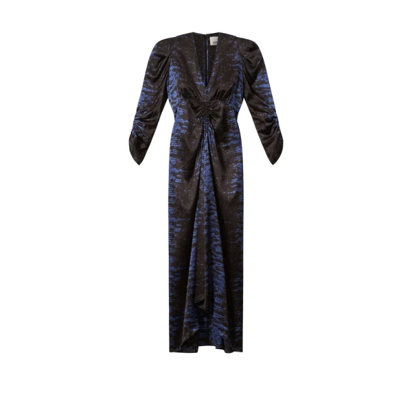 Albini Silk Dress in Midnight