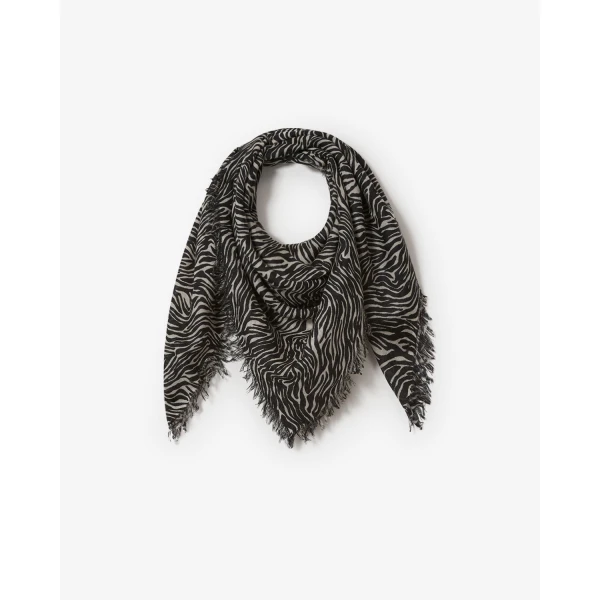 Isabel Marant Alecia Cashmere Scarf in Zebra | Scarves | Coveti