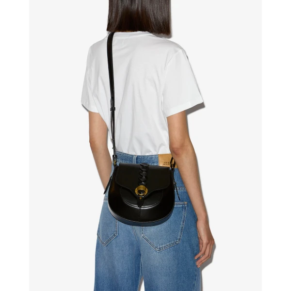 Isabel Marant Altay Small Bag in Leather, Black | Shoulder & Crossbody Bags | Coveti