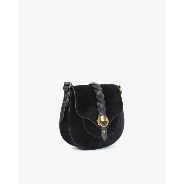 Isabel Marant Altay Small Suede Bag in Black | Shoulder & Crossbody Bags | Coveti