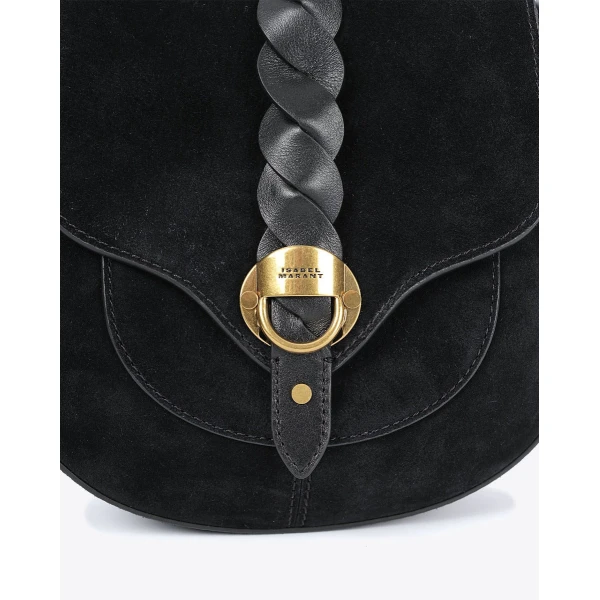 Isabel Marant Altay Small Suede Bag in Black | Shoulder & Crossbody Bags | Coveti