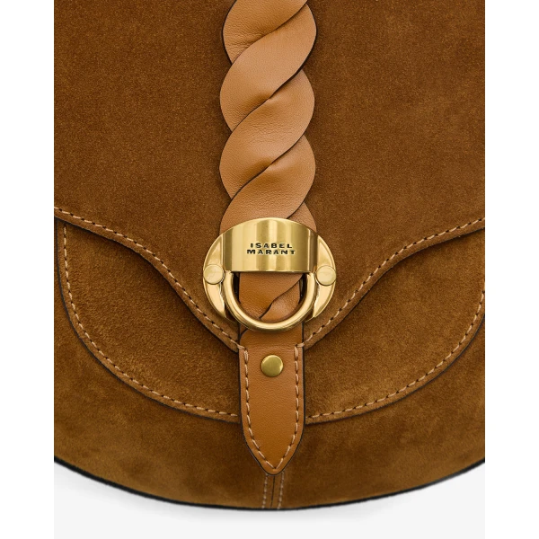 Isabel Marant Altay Small Suede Bag in Cognac | Shoulder & Crossbody Bags | Coveti
