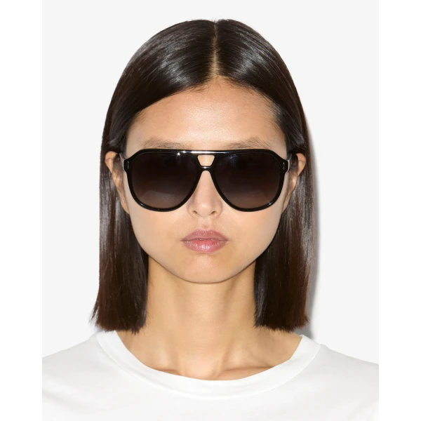 Isabel Marant Aneya Sunglasses in Black and Gray | Sunglasses | Coveti