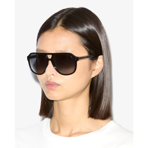 Isabel Marant Aneya Sunglasses in Black and Gray | Sunglasses | Coveti