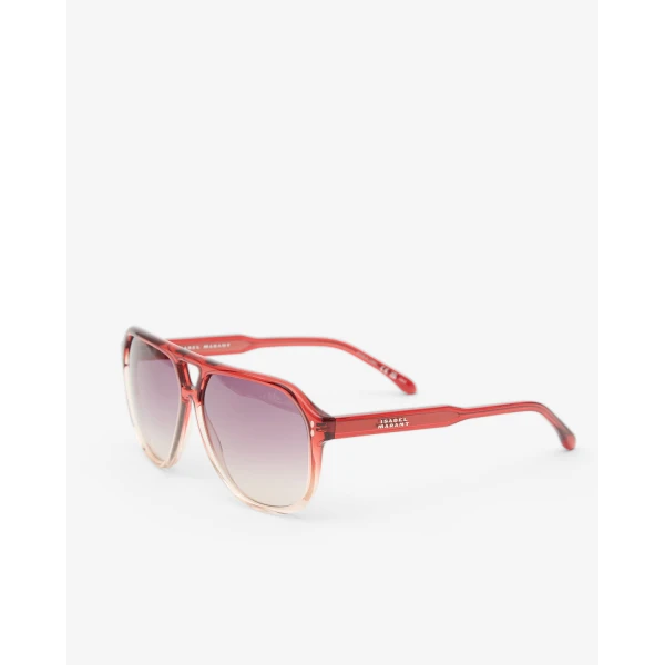 Isabel Marant Aneya Sunglasses in Shaded Red and Pink Shaded | Sunglasses | Coveti