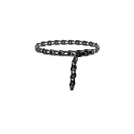 Isabel Marant Bali Hook Leather Belt in Black and Silver | Women | Coveti