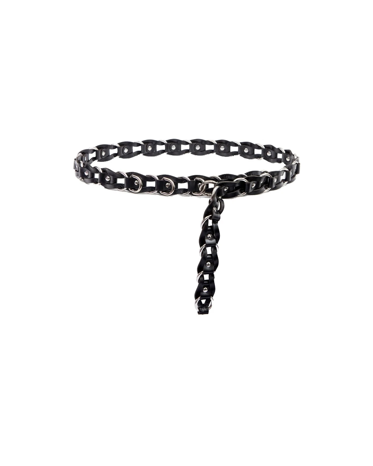 Isabel Marant Bali Hook Leather Belt in Black and Silver Isabel Marant Bali Hook Leather Belt in Black and Silver | Women | Coveti