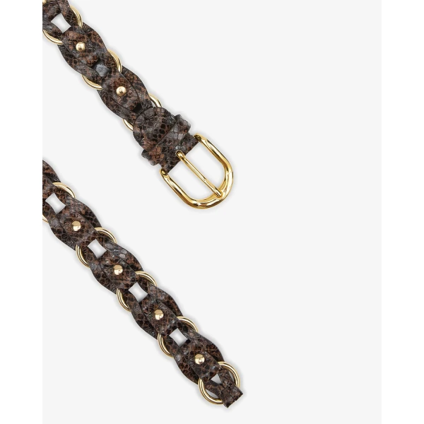 Isabel Marant Bali Leather Belt in Mocha | Belts | Coveti