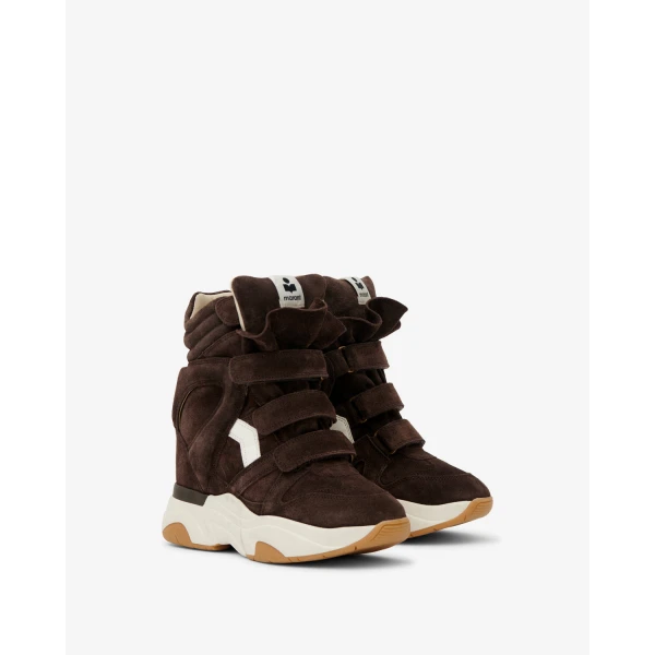 Isabel Marant Balskee Sneakers in Chocolate and Milky White | Sneakers | Coveti