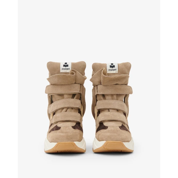 Isabel Marant Balskee Sneakers in Sand Brown and Chocolate | Sneakers | Coveti