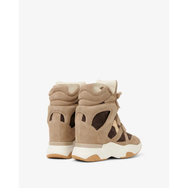 Isabel Marant Balskee Sneakers in Sand Brown and Chocolate | Sneakers | Coveti