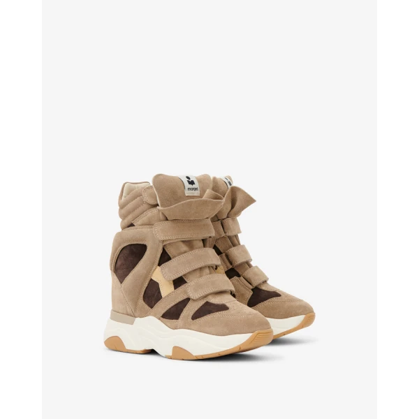 Isabel Marant Balskee Sneakers in Sand Brown and Chocolate | Sneakers | Coveti