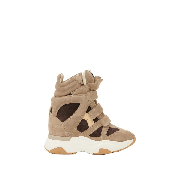 Isabel Marant Balskee Sneakers in Sand Brown and Chocolate | Women | Coveti