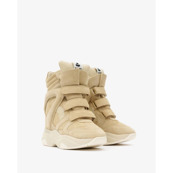 Isabel Marant Balskee Suede Sneakers in Beige | Sneakers | Coveti