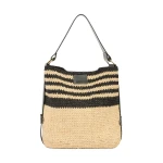 Isabel Marant Bayia Shoulder Bag in Black and Natural | Women | Coveti