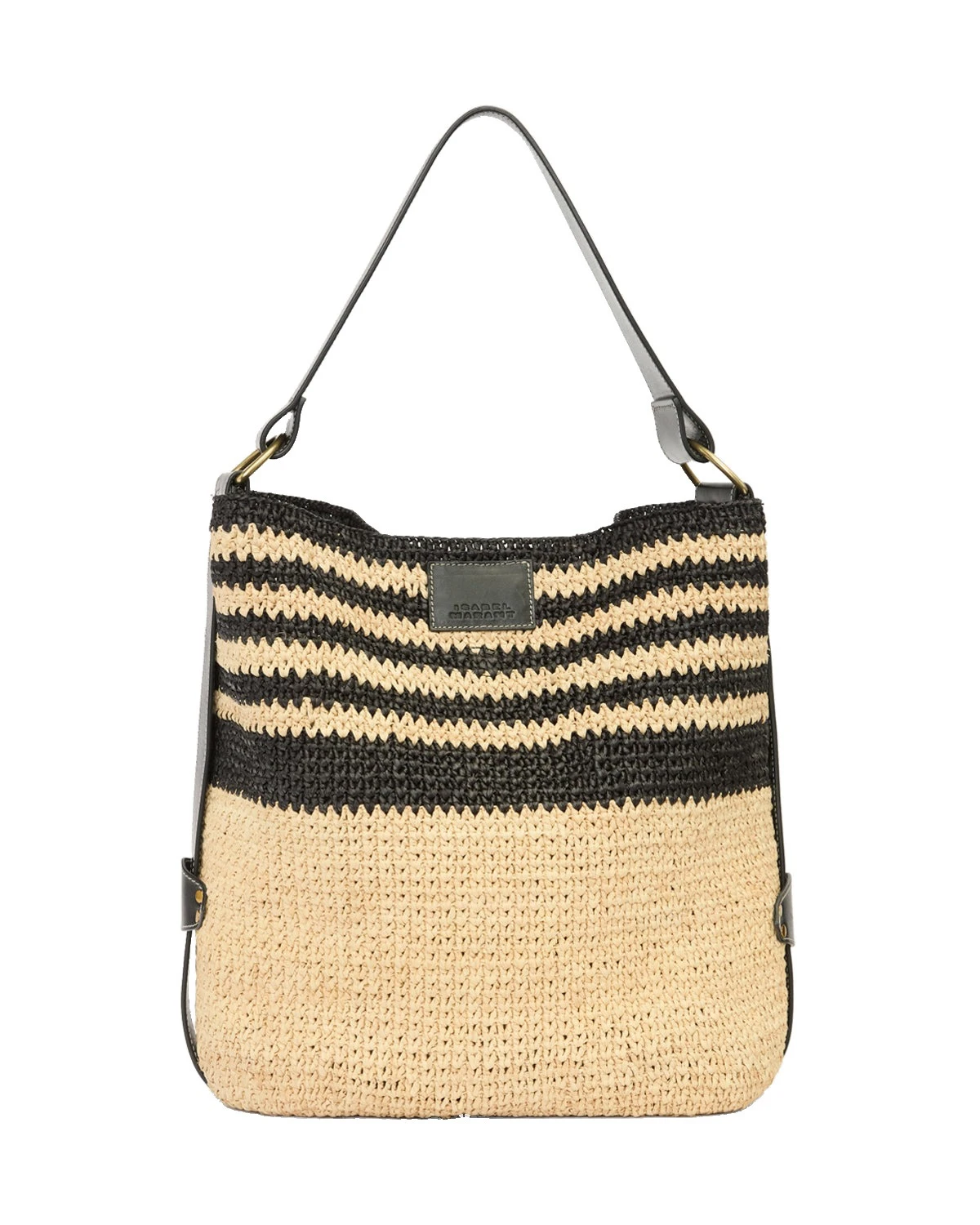 Isabel Marant Bayia Shoulder Bag in Black and Natural Isabel Marant Bayia Shoulder Bag in Black and Natural | Women | Coveti