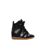 Isabel Marant Bekett Ring Sneakers in Black and Zebra | Women | Coveti