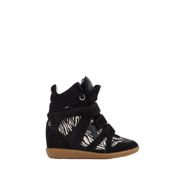 Bekett Ring Sneakers in Black and Zebra