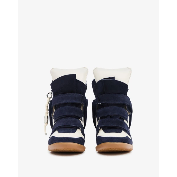 Isabel Marant Bekett Ring Sneakers in Navy and Ecru | Sneakers | Coveti