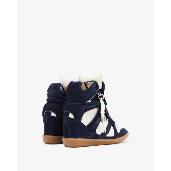 Isabel Marant Bekett Ring Sneakers in Navy and Ecru | Sneakers | Coveti