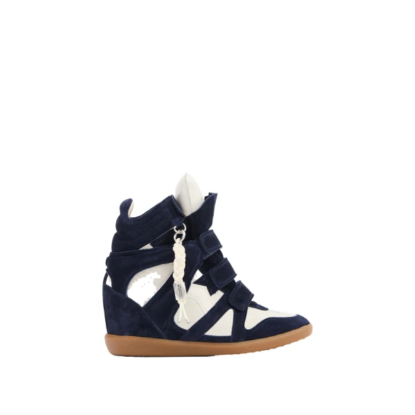 Isabel Marant Bekett Ring Sneakers in Navy and Ecru | Women | Coveti
