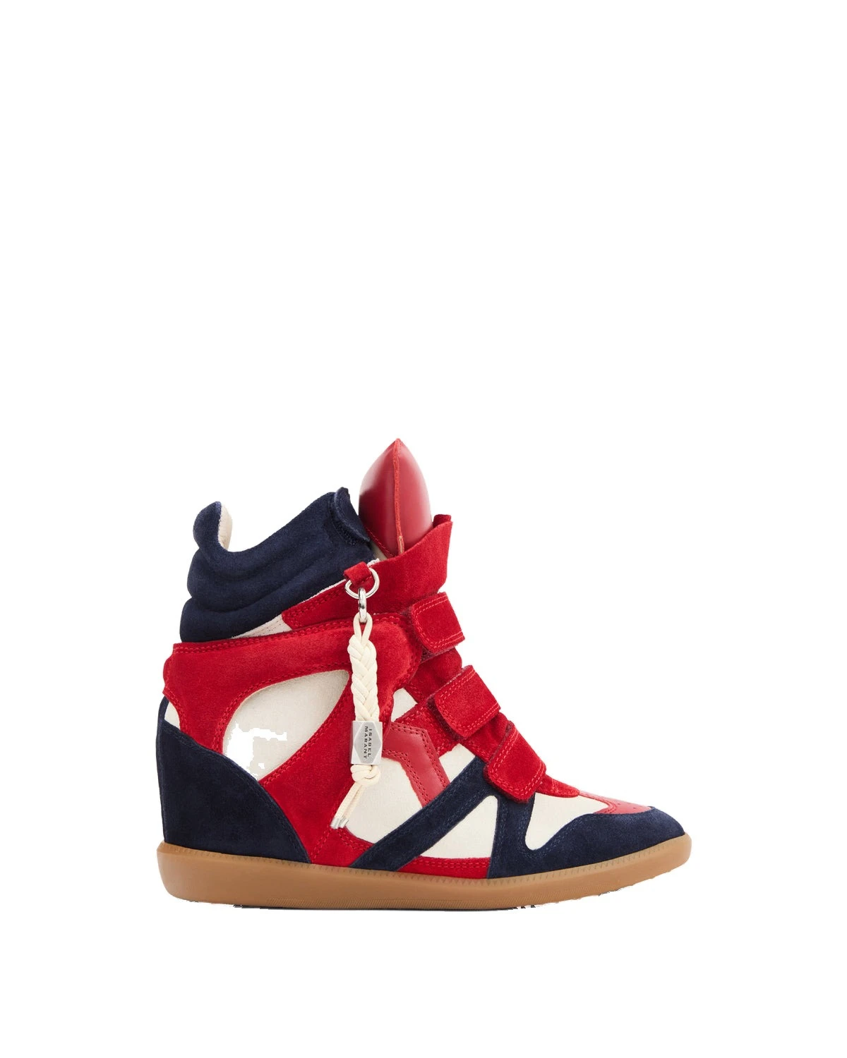 Isabel Marant Bekett Ring Sneakers in Red and Navy Isabel Marant Bekett Ring Sneakers in Red and Navy | Women | Coveti
