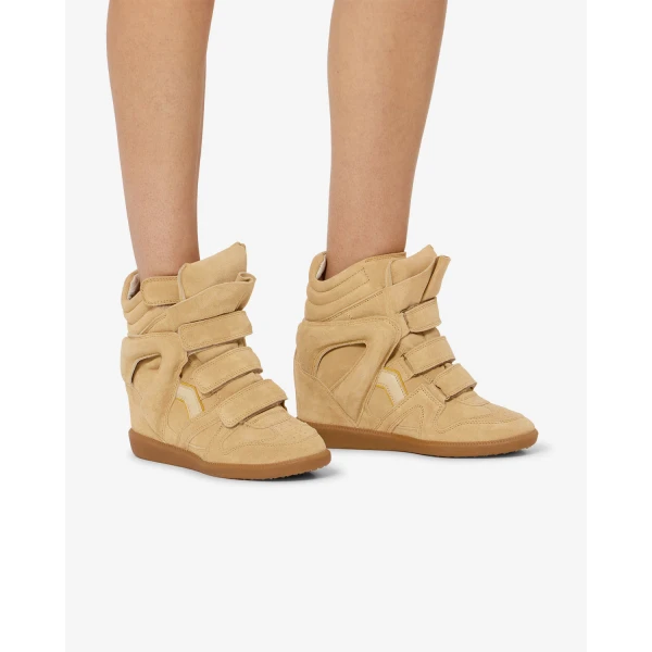 Isabel Marant Bekett Sneakers in Beige and Golden Yellow | Sneakers | Coveti