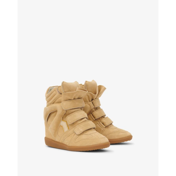 Isabel Marant Bekett Sneakers in Beige and Golden Yellow | Sneakers | Coveti