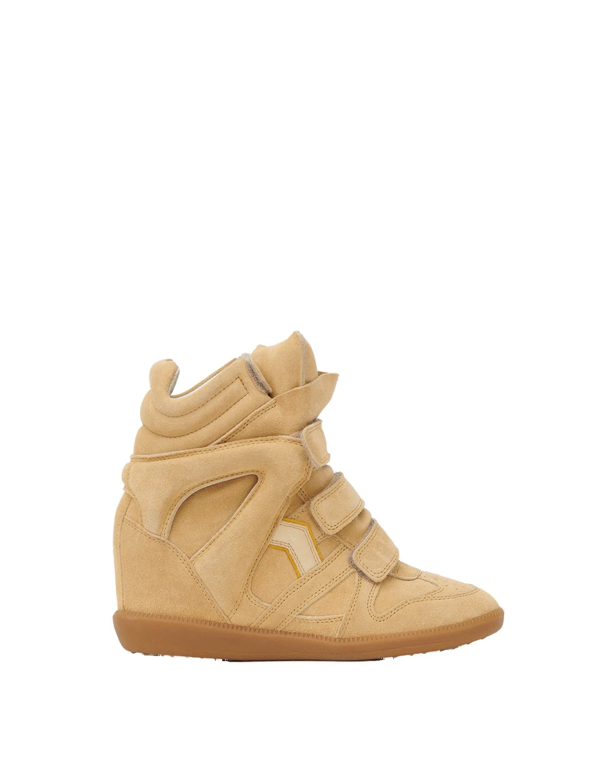 Isabel Marant Bekett Sneakers in Beige and Golden Yellow Isabel Marant Bekett Sneakers in Beige and Golden Yellow | Women | Coveti